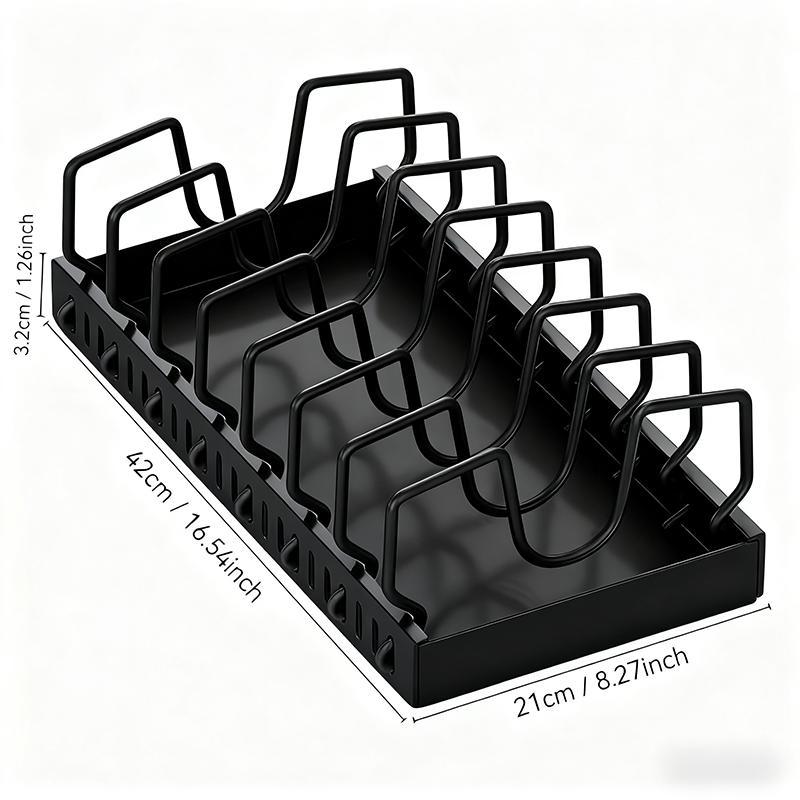 Adjustable Pull-Out Drawer Organizer, Adjustable Dividers, Expandable Kitchen and Bathroom Storage Cabinet with Adhesive, Easy Installation, Space-Saving Sliding Shelves