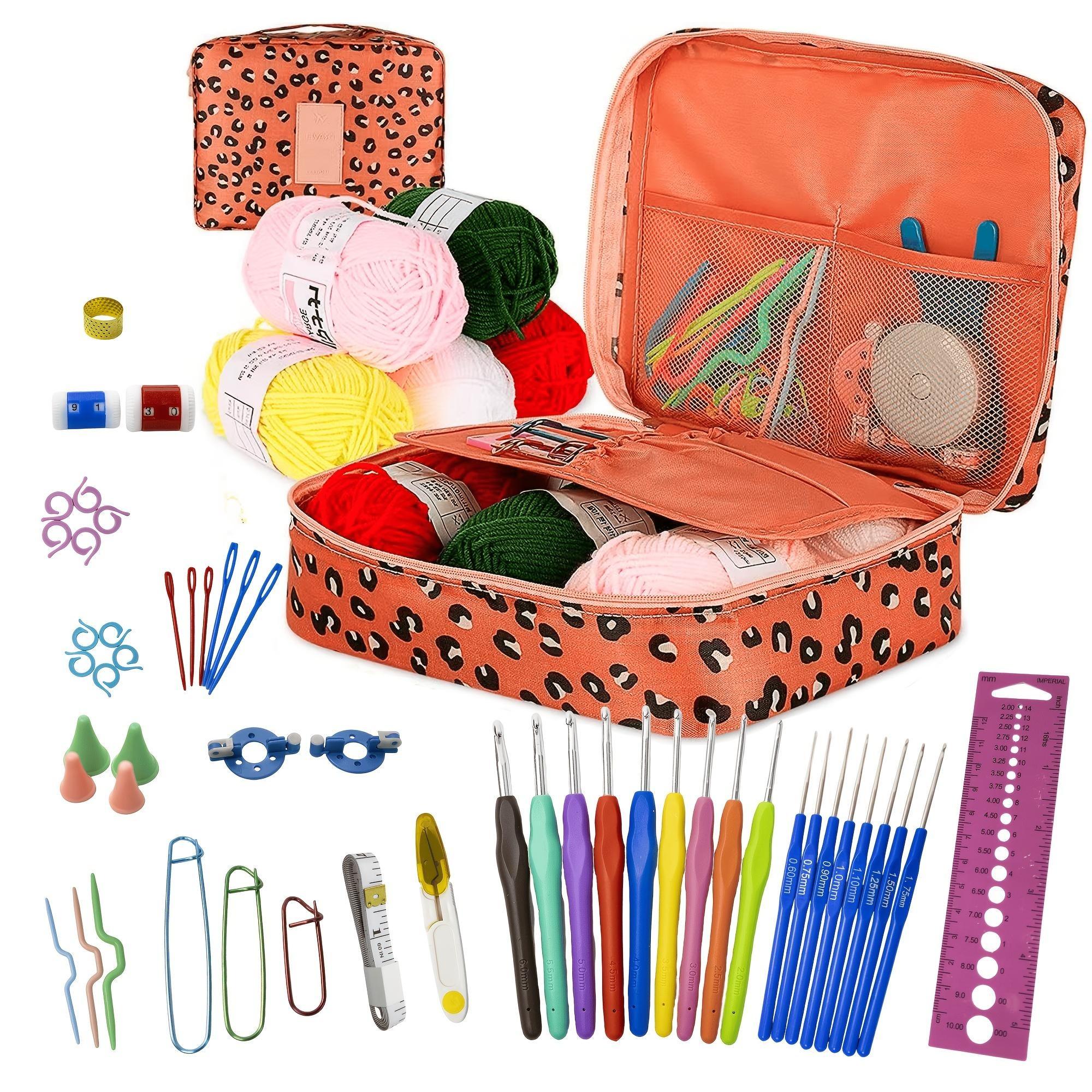 Complete 67-piece crochet kit for beginners and adults, all-in-one knitting supplies with yarn, ergonomic needles (2–6 mm), step-by-step guide and video tutorials | Perfect DIY floral craft gift for women and teens, Customized Craft