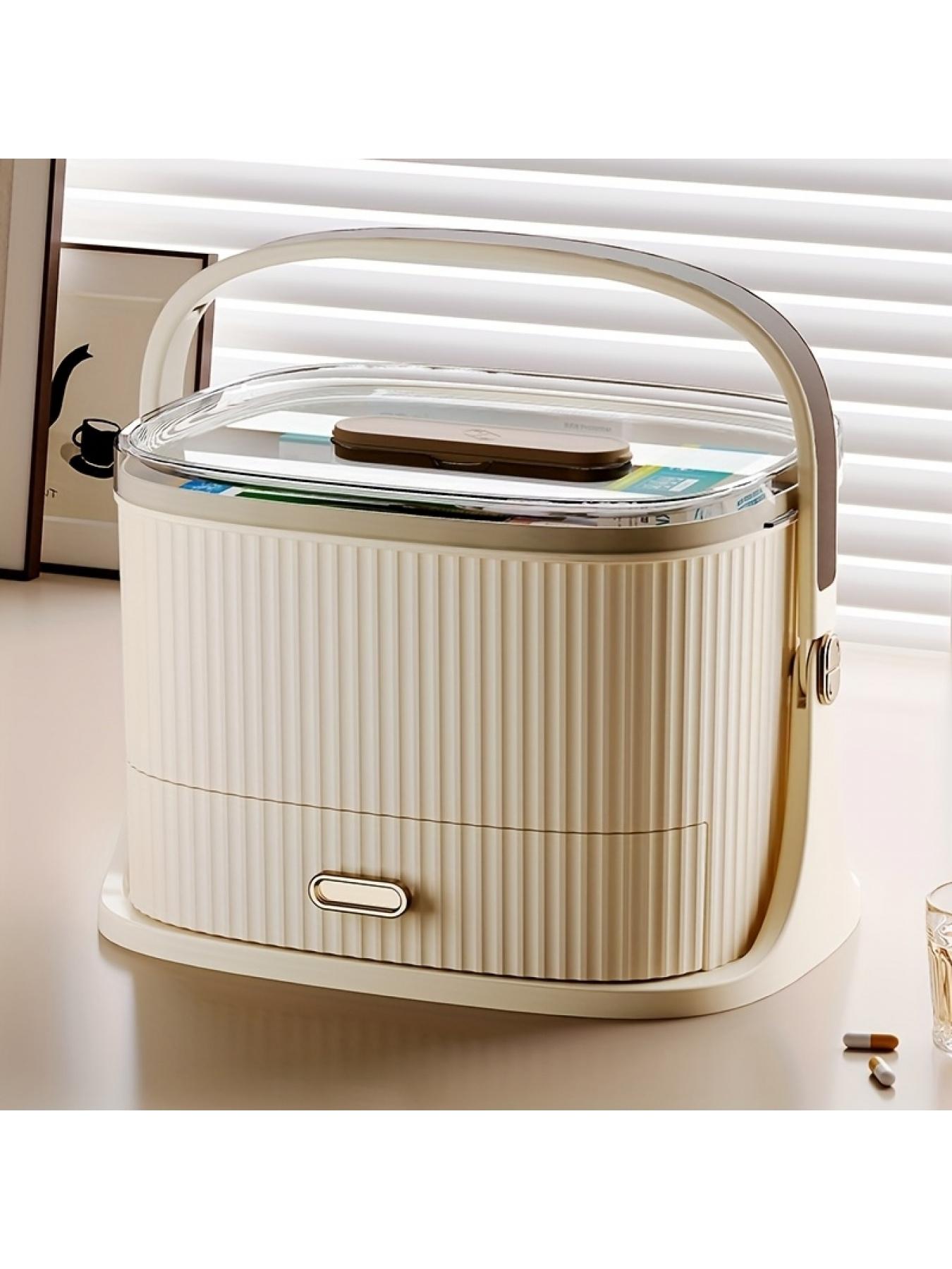 Hardware Thickened Large Clear Storage Box, Dustproof Flip Lid Organizer for Home Office Storage