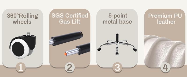 【Black Friday】Executive Office Chair with Foot Rest Comfortable High Back Computer Gaming Chairs Lumbar Support Ergonomic Home Office Desk Chairs Big and Tall PU leather Work Chair