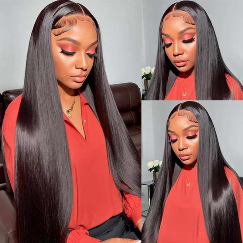 Bling Hair Clearence Sale 13x6 Lace Wigs Straight Brazilian Human Hair Transparent Lace Frontal Wigs For Women Pre Plucked Natural Hairline 180% 30 32 Inch