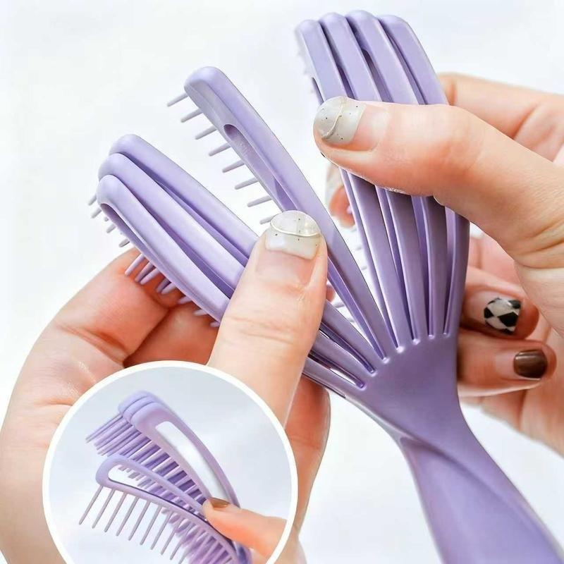 Wet Dry Two-In-One Comb Set, Hair Combs, Hair Styling Tools, Ideal for Straight Fine Hair, Pain-Free Combing, Compact Portable, Perfect for Travel, Not Suitable for Curly Hair