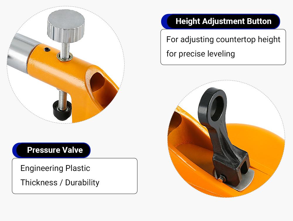 LOZLIN 2PCS 90°-270° Adjustable Suction Cup Alignment Jig - Seamless Splicing & Leveling Tool for Granite, Tile & Stone Countertops - Professional Grade Installation Kit Hardware