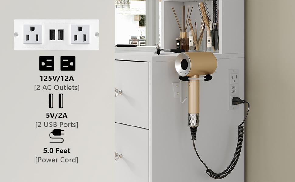 FUSOU Vanity Desk with Full Length LED Mirror, Tall Makeup Vanity with Power Outlet, 3 Color Modes, Brightness Adjustable, 8 Drawers with Shelves Vanity Table for Bedroom