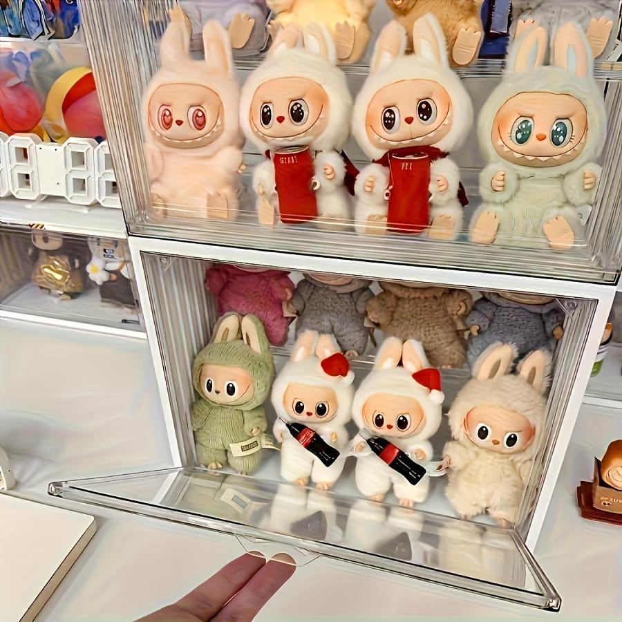 Transparent Display Cabinet, Three-Layer Adjustable Stackable Storage Box, Collectible Model Showcase, Summer Essential, Back-To-School Must-Have, Home Storage