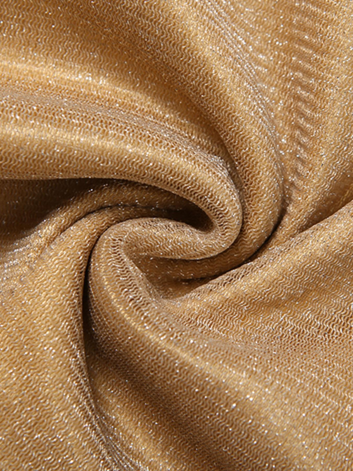 Three-piece Set Women's Glitter Set, Sexy Solid Color Bra & Skirt & Tank Top Set, Ladies Summer Clothes for Party Club, Womenswear