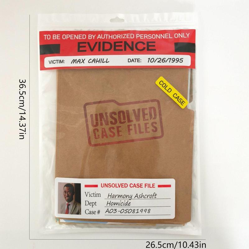 Kashir Max Case Detective Game Unsolved Mystery Archive, Cold Murder Suspense Game, Suitable for 14+ Players, Friends Party Halloween Christmas, Party Game Cards