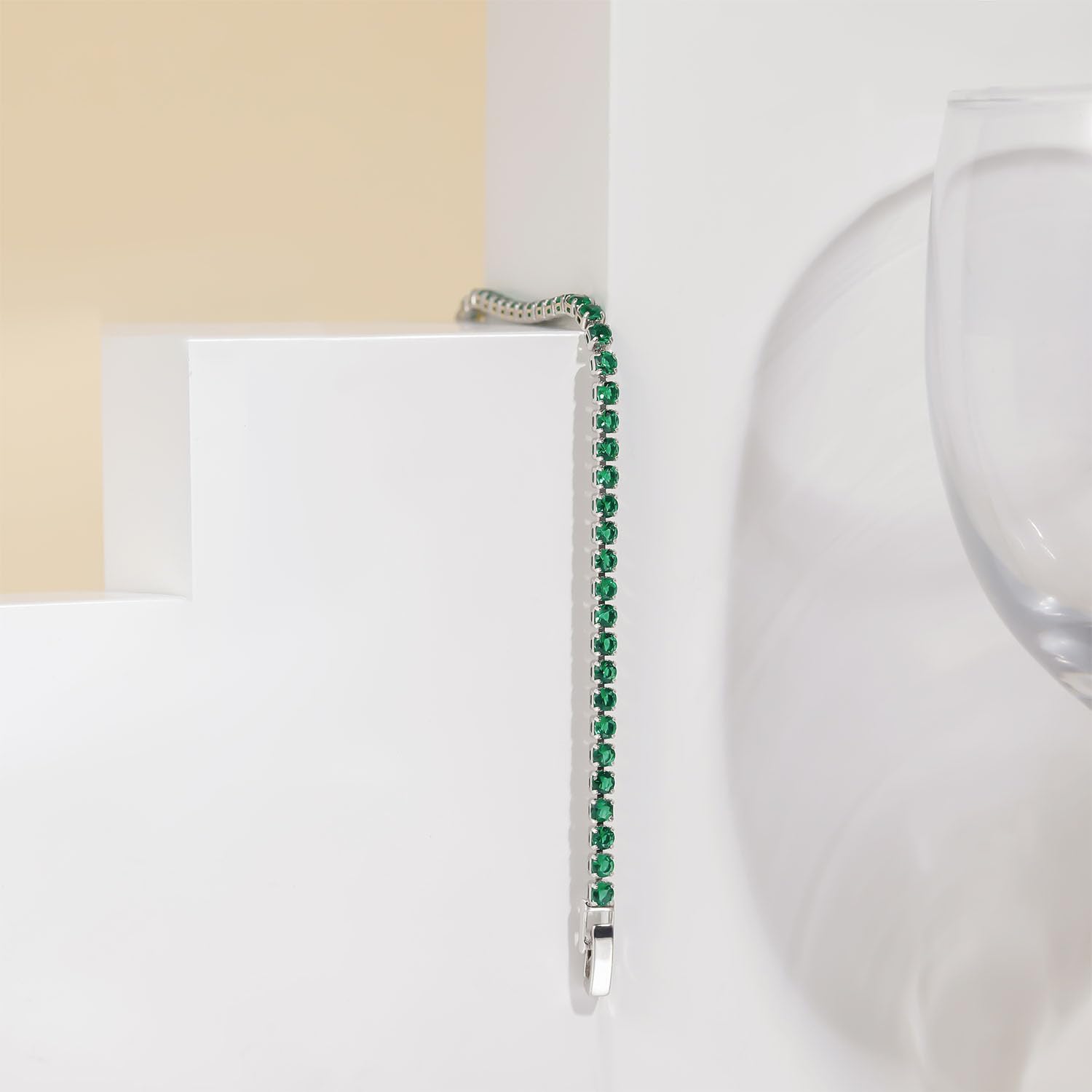 EAMTI 3mm Cubic Zirconia Classic Tennis Bracelet Round Charm CZ Bracelets for Women Mother's Day/Birthday/Anniversary Day/Valentine’s Day