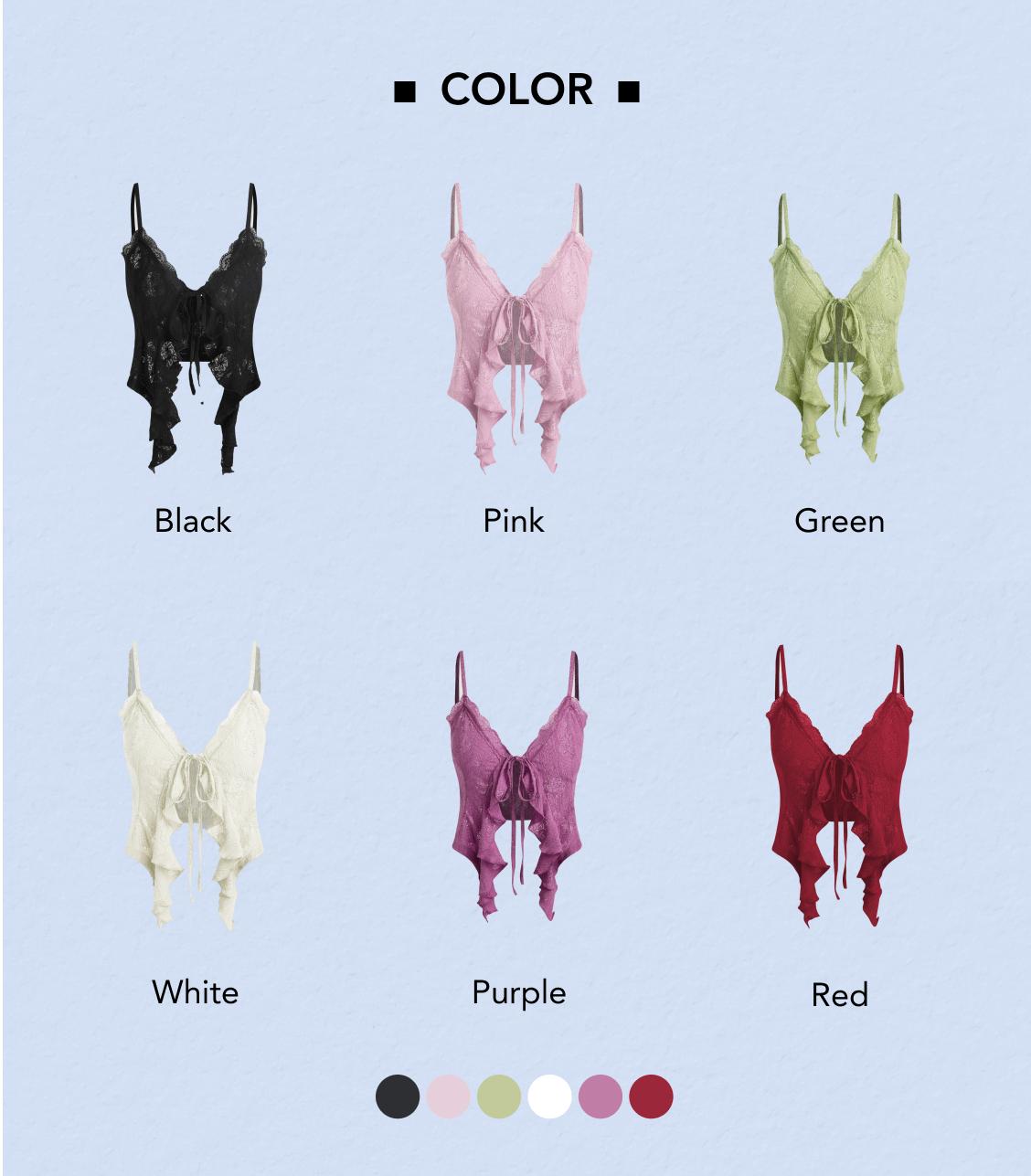 Cider [6 colors, size 0-24] French Riviera Vacation Lace Ruffle Hem Knotted Knit Crop Top, Basic  Comfort Womenswear, Summer Cute Sexy Top