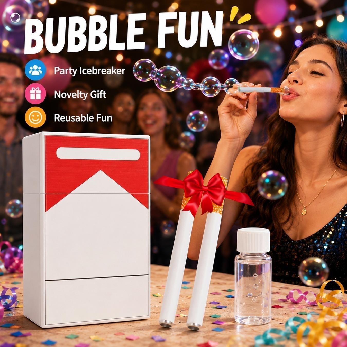 Funny Bubbles Blower, Bubble Maker with Empty Bottle, Bubbles Blower Relax Funny Mini Stress Relief Reliever & Recyclable, Novelty Style Relaxation Perfect for Parties, Gags, and Lighthearted Entertainment as Birthday or Party Gift Ideas
