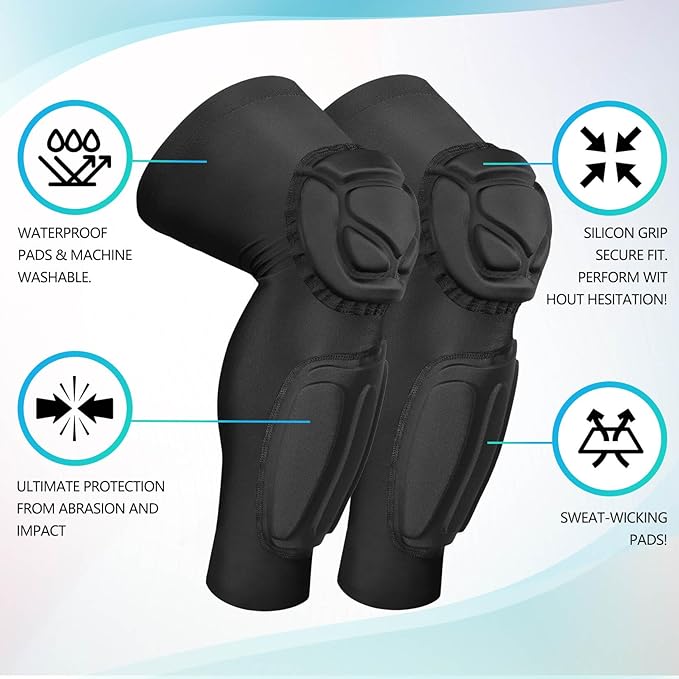 【HolidayHaul】TUOY Shin Guard Pads with Compression Tack for Football, Basketball, Wrestling, and Volleyball - Protective Arm Safety Gear - Sports Eva Foam Shock Leg Supporter Leg Protector 【HolidayHaul】TUOY Shin Guard Pads with Compression Tack for Football, Basketball, Wrestling, and Volleyball - Protective Arm Safety Gear - Sports Eva Foam Shock Leg Supporter Leg Protector