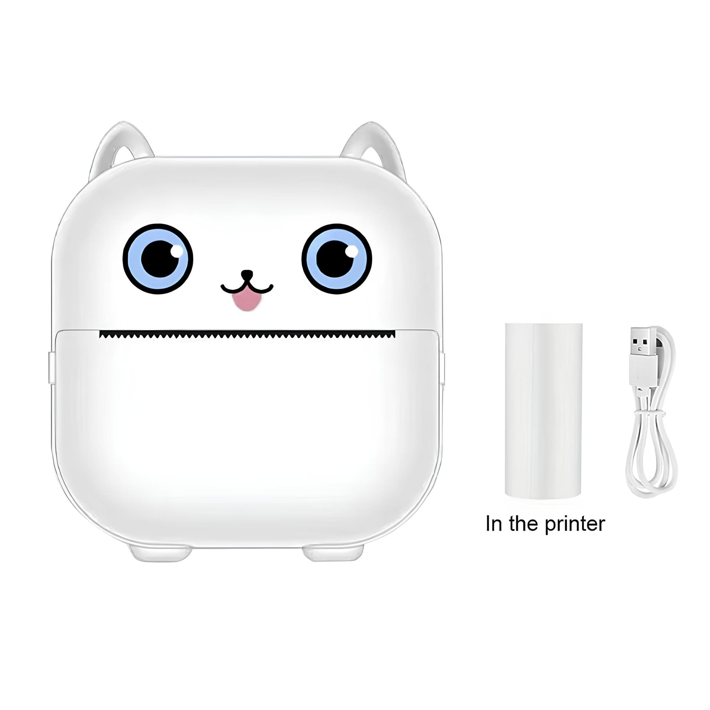 Portable Mini Printer, Portable Photo Printer with Print Paper, Bluetooth-compatible Label Printer for iOS & Android, Photo Sticker Printer, Office Accessories