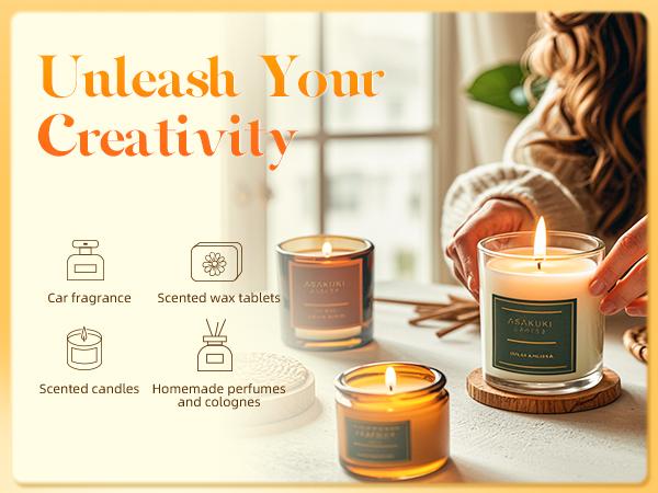 ASAKUKI Fall Holiday Fragrance Essential Oils Set 6 x 10 ml, Autumn Scented for Diffusers & Home, Long-Lasting, Freshener for Purifiers, Humidifiers, Pumpkin, Vanilla cake, Cinnamon, Warm, Sweet, Woody Aromatic, Christmas Gift, Home Smell Good Product