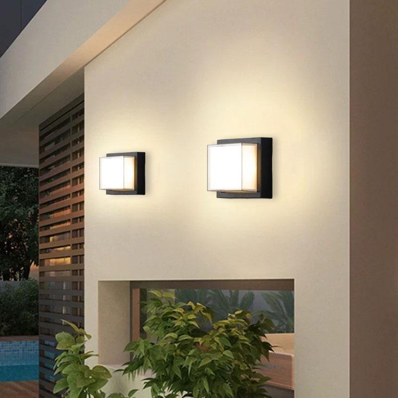 Modern Outdoor Ceiling Light, Aluminum Square LED Porch Lamp, 3000k, Ideal for Corridor, Balcony, Garage, Indoor Outdoor Use