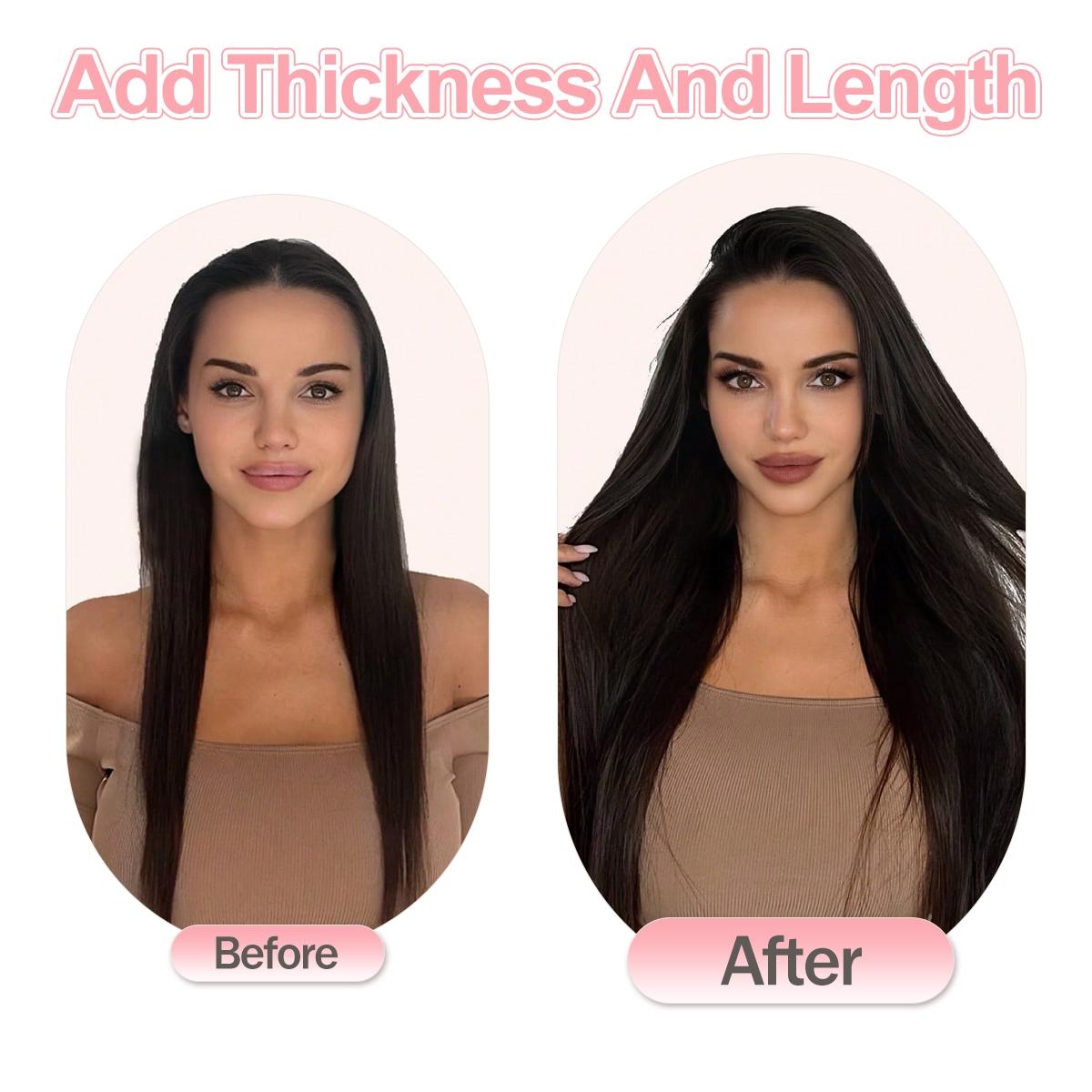 Micro Loop Hair Extensions 50 Strands Micro Beads Hair Extensions, Nano Ring Links Human Hair, 13 Colors, Natural Straight, 12-22 Inch, Adds Volume & Length  30G