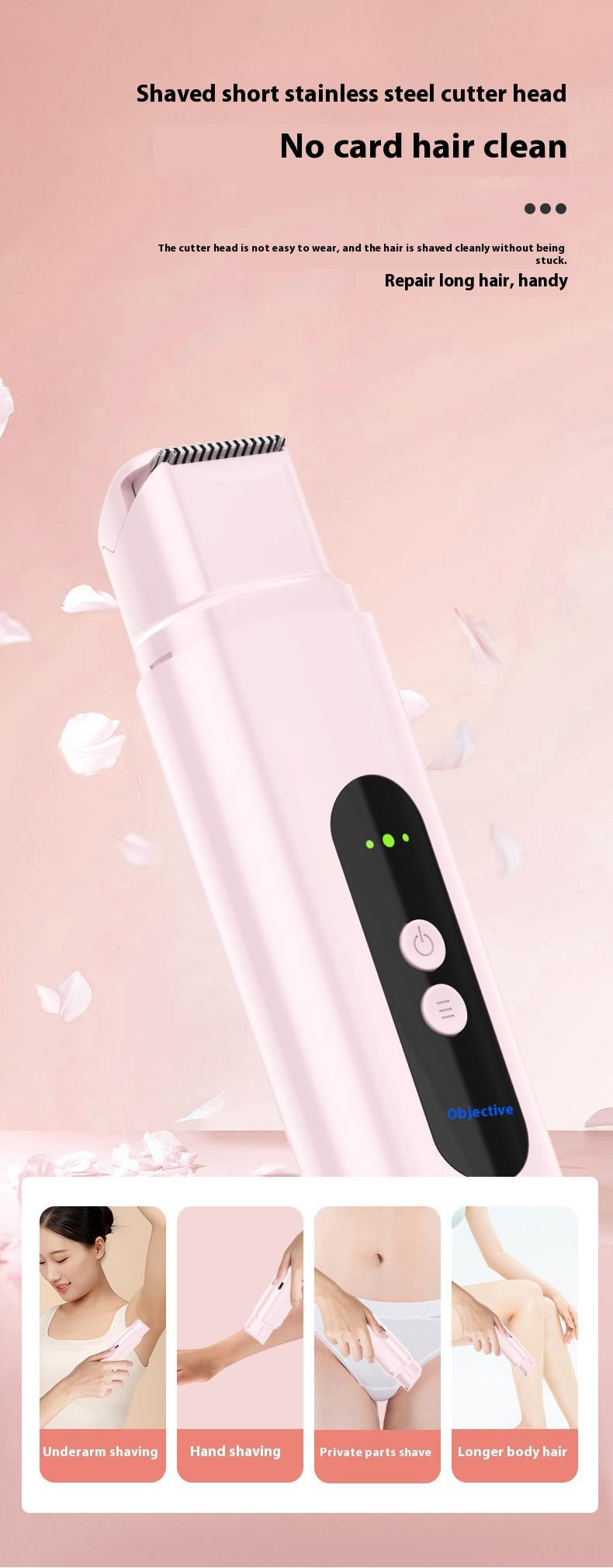 【01】【Rendoo】Private Shaver This rechargeable two-in-one electric shaver with razor function is suitable for both body and facial hair. Its dual-head design allows for painless trimming of pubic hair, face, underarms, and legs.