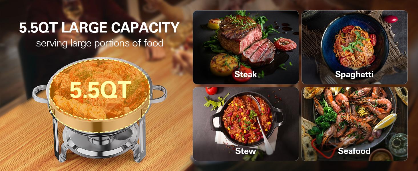 Party Buffet Server Kit Chafing Dish Hot Pot Buffet Set Stainless Steel Buffet Food Warmers for Party Full Size Kitchenware pots pans set