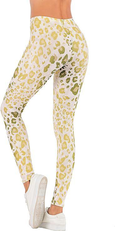 Leopard print series printed sports leggings DIY women's yoga pants fitness pants