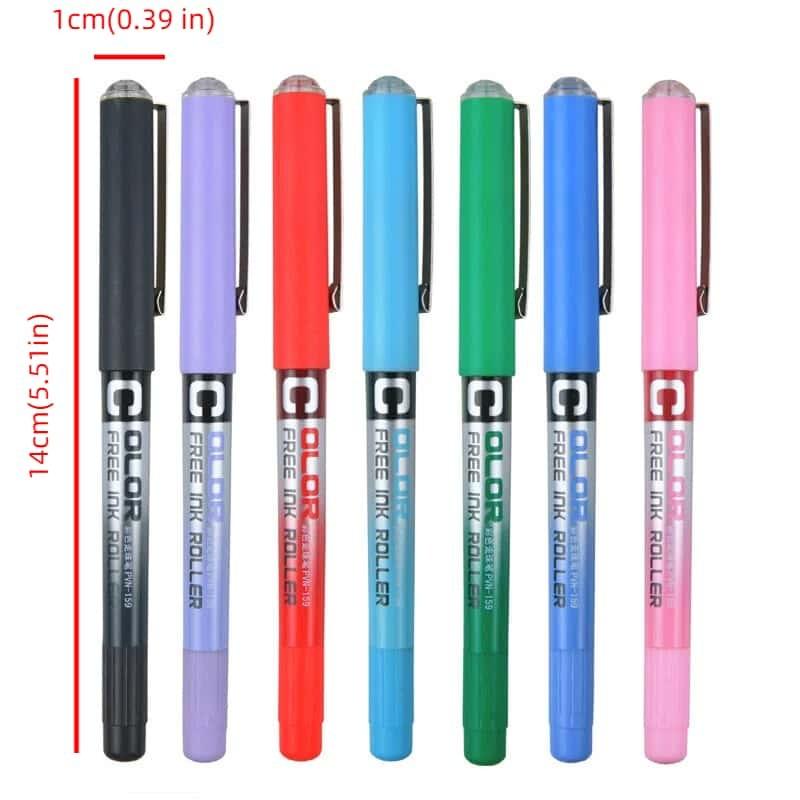 Colorful Liquid Ink Ballpoint Pen, Smooth Quick-Dry Neutral Pen, Fine Tip for Writing, Ideal for Students, Office, Daily Use Stationery
