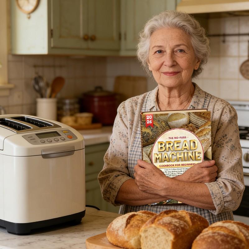 The No-Fuss Bread Machine Cookbook for Beginners: Easy-to-Follow Bread Recipes with Step-By-Step Baking Guide and Expert Tips, including Basic/White, Whole Grain, Sweet and Gluten-Free Options