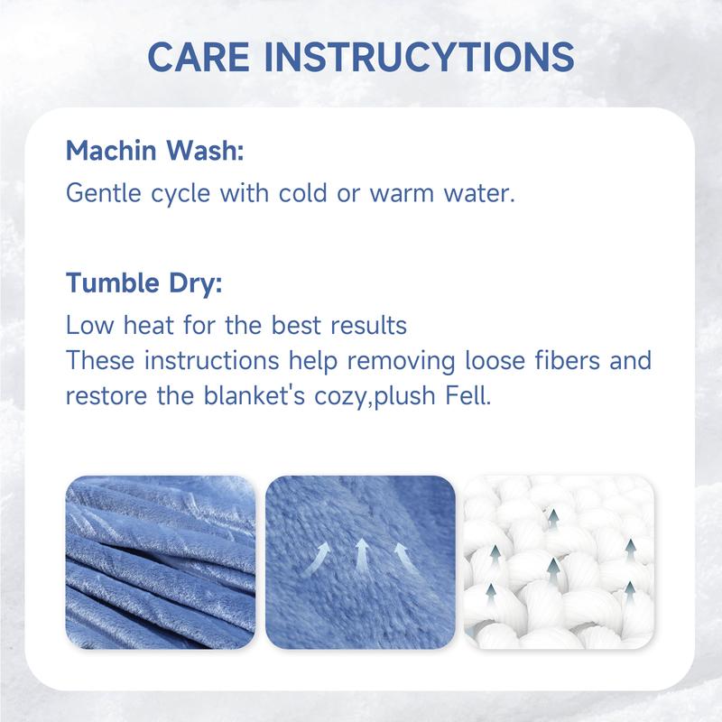 VIZIM All Season Fleece Blanket, Soft Flannel Throw Blanket for Bed Sofa Couch & Travel, Breathable 270GSM Cozy Blanket, Twin Full Queen King Sizes, Alternative to Heated Blankets