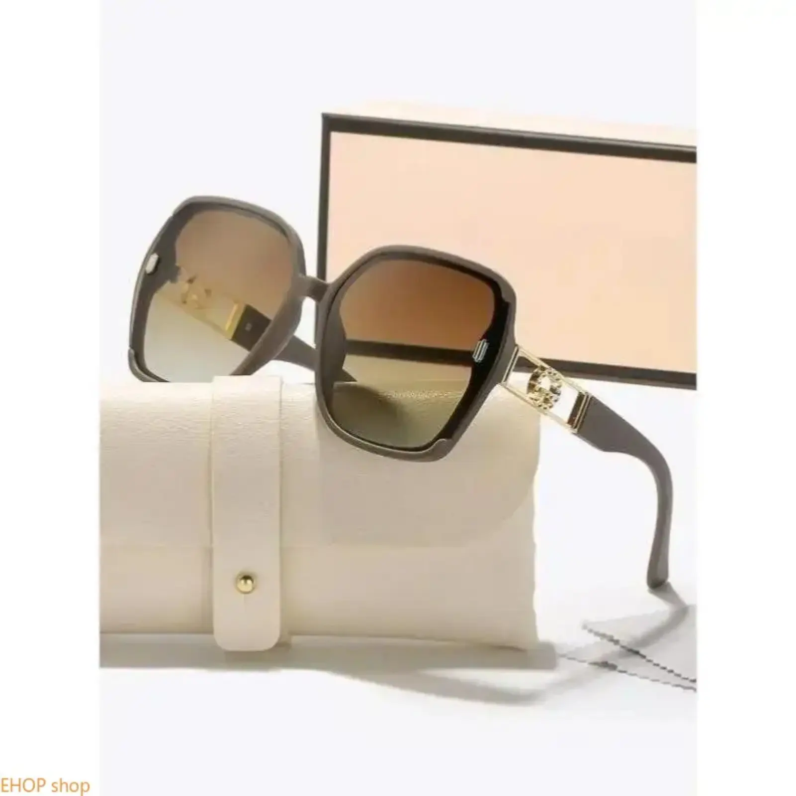 Unisex Oversized Minimalist Sunglasses, Modern Trendy Gradient Lens Eyewear with Durable Frames, Casual Spring Outdoor Accessory