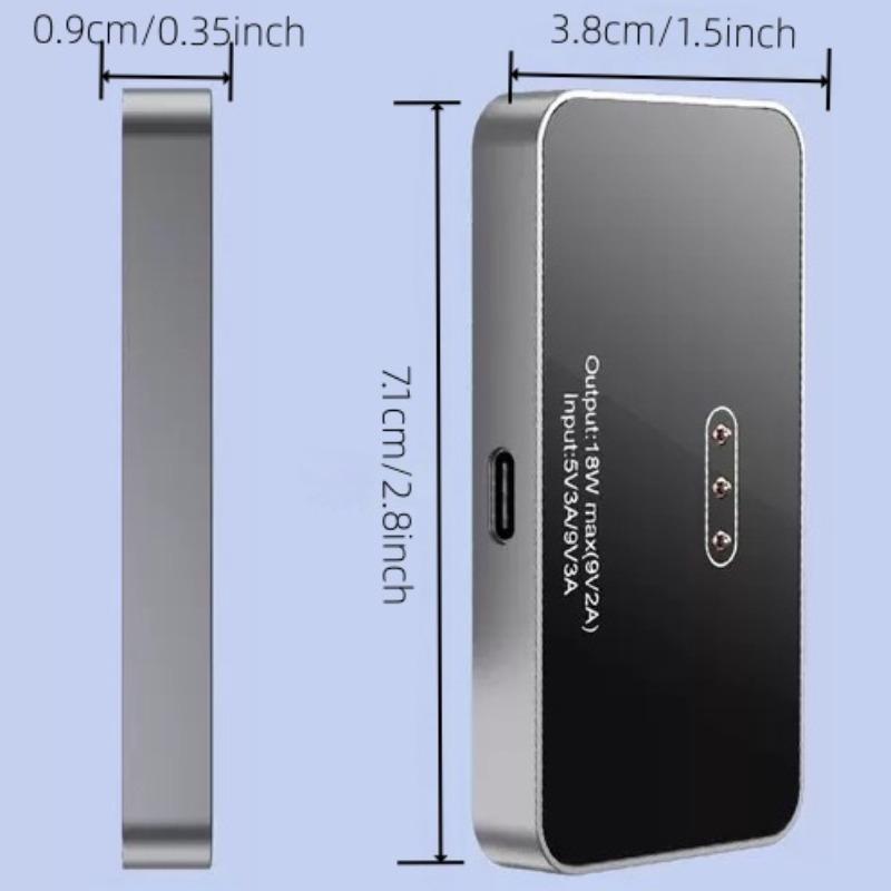 Magnetic Wireless Charger for iPad Pro (1/2/3/4/th)&ipad Air 10.9inch (4/5th ) &ipad Air 11inch (M2/M3) ONLY, Portable Fast Charger, 18W Fast Charging Smart Connector Charger, Aluminum Alloy Wireless Charging Pad with USB-C Cord Cable