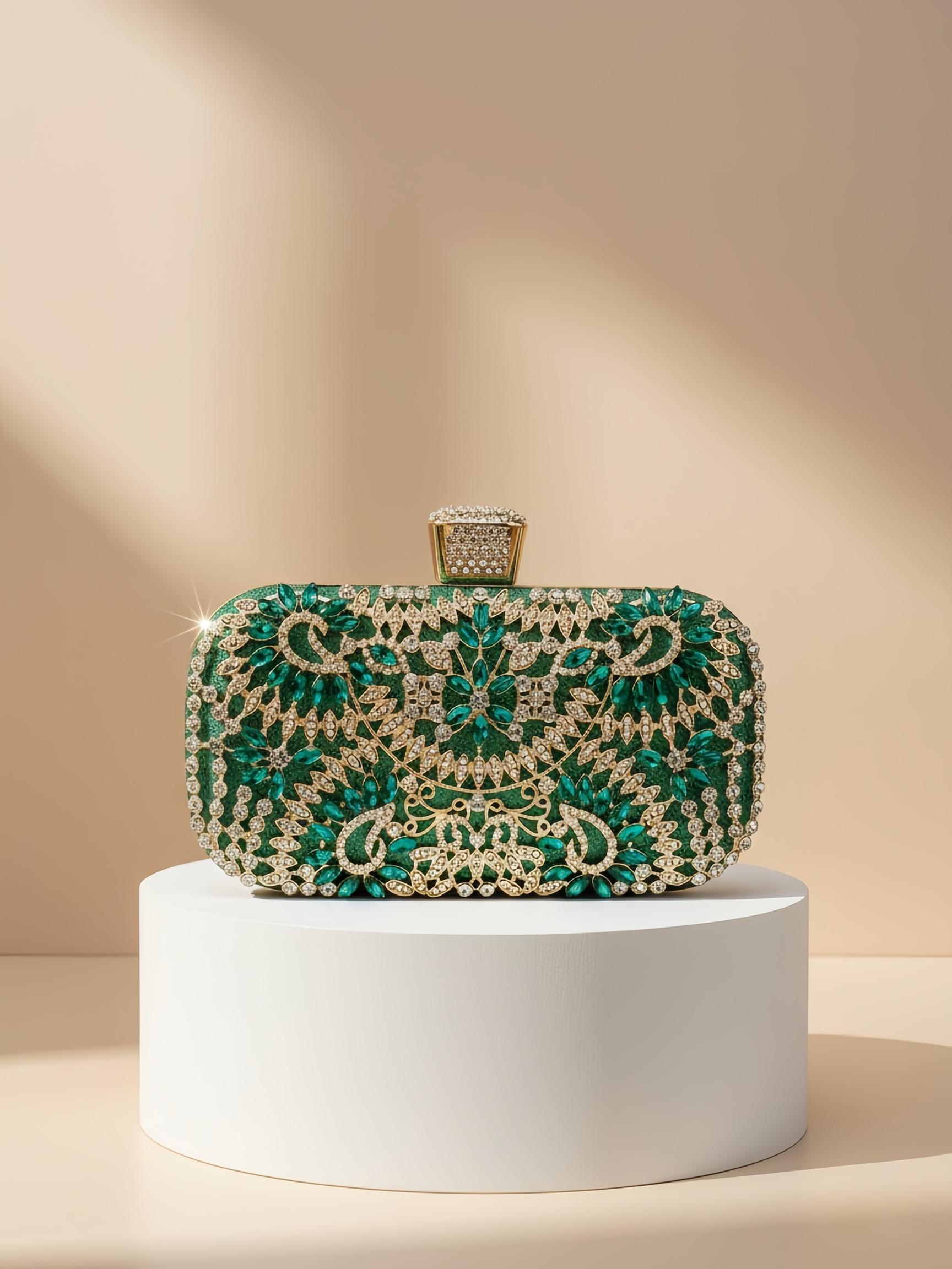 High-End Rhinestone Evening Bag, Fashionable Sparkling Fabric, Embellished Clutch, Versatile Banquet Clutch, Luxurious Handbag for Weddings, Parties, Birthdays