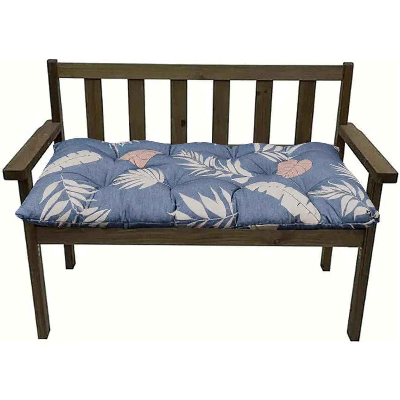 Outdoor  Bench Cushions Garden Bench Cushion Tufted Chair Pad 40 x 20 in  Seat Pad for Garden Patio Blue Grey