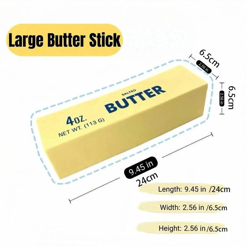 1 Ultimate Stress Relief Squeeze - A New Ultra-Soft, Slow-Rebound Butter Stick-Shaped Stress Ball - A Unique and Fun Stress Relief Toy Mimicking Real Food Shapes. The Butter Stick-Shaped Stress Ball is Extra Soft to Squeeze