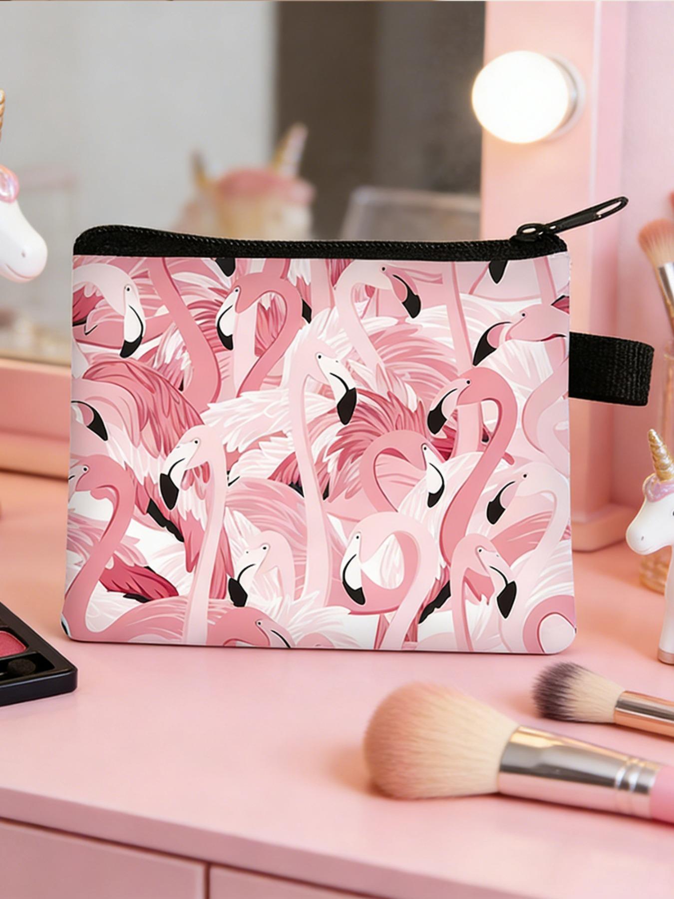 Women's Fashion Wallet with Flamingo Print, Portable Coin Purse for Daily Use, Perfect Gift for Friends, Casual Style, All Seasons