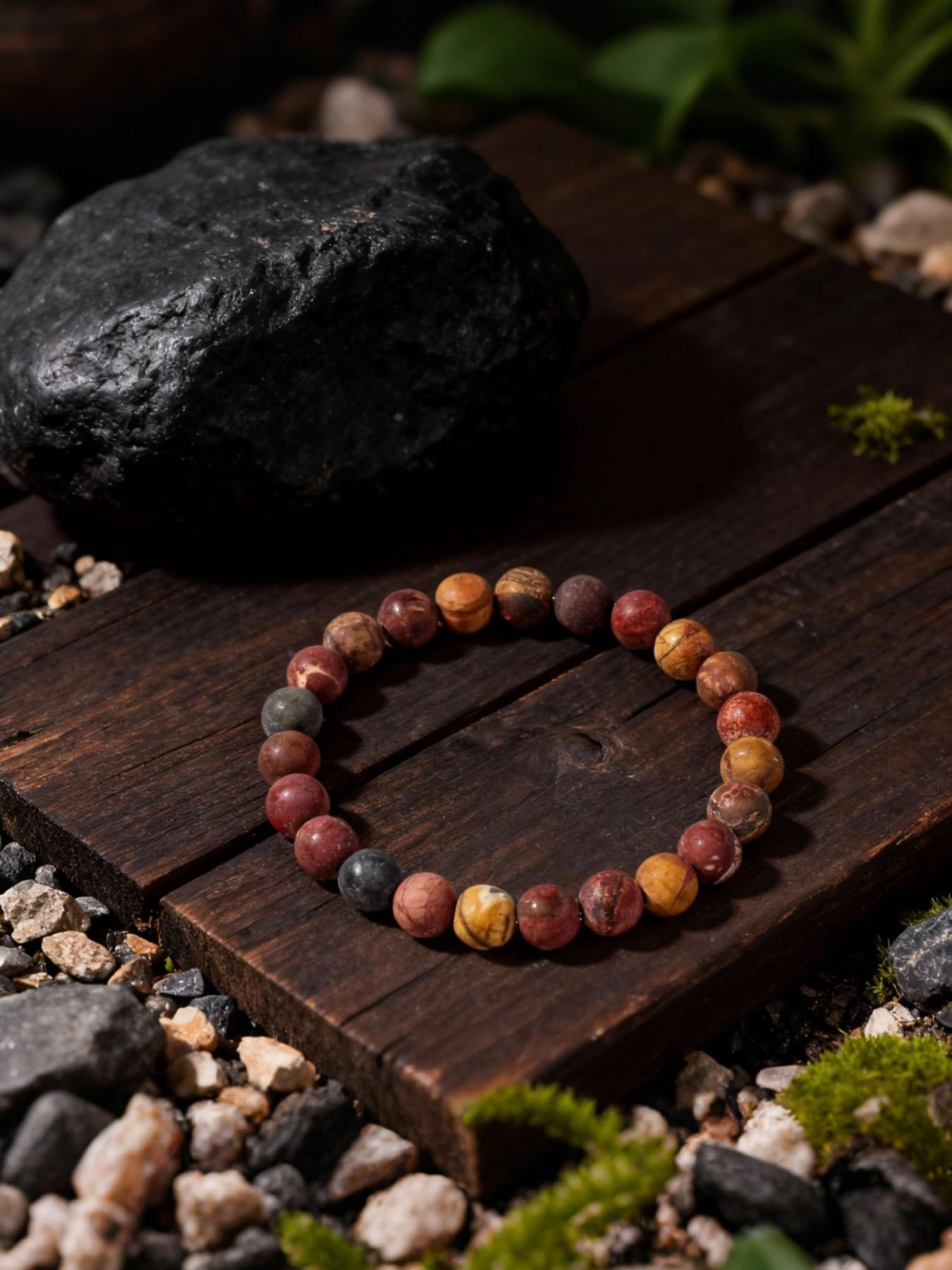 Vintage Natural Turquoise Crystal Bracelet, Boosts Courage, Strength, Confidence, Releases Stress, Energy Jewelry, Gift for Friends