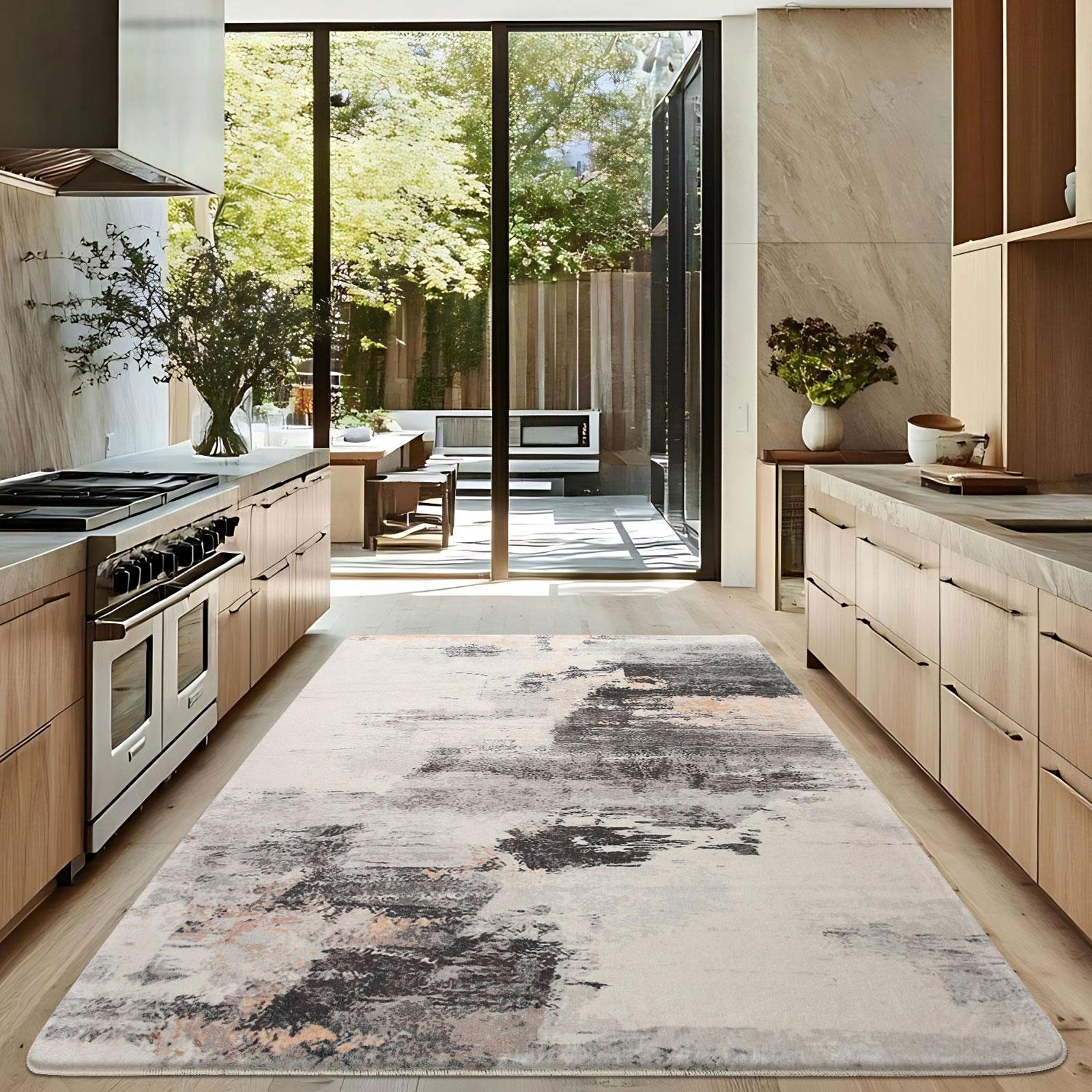 Soft Comfortable Carpet with Modern Simple Design, Ideal Modern Abstract Rug for Bedroom, Kitchen, Living Room, Dressing Room and Bedside Indoor Use, Home Decor Rug, Holiday Gift