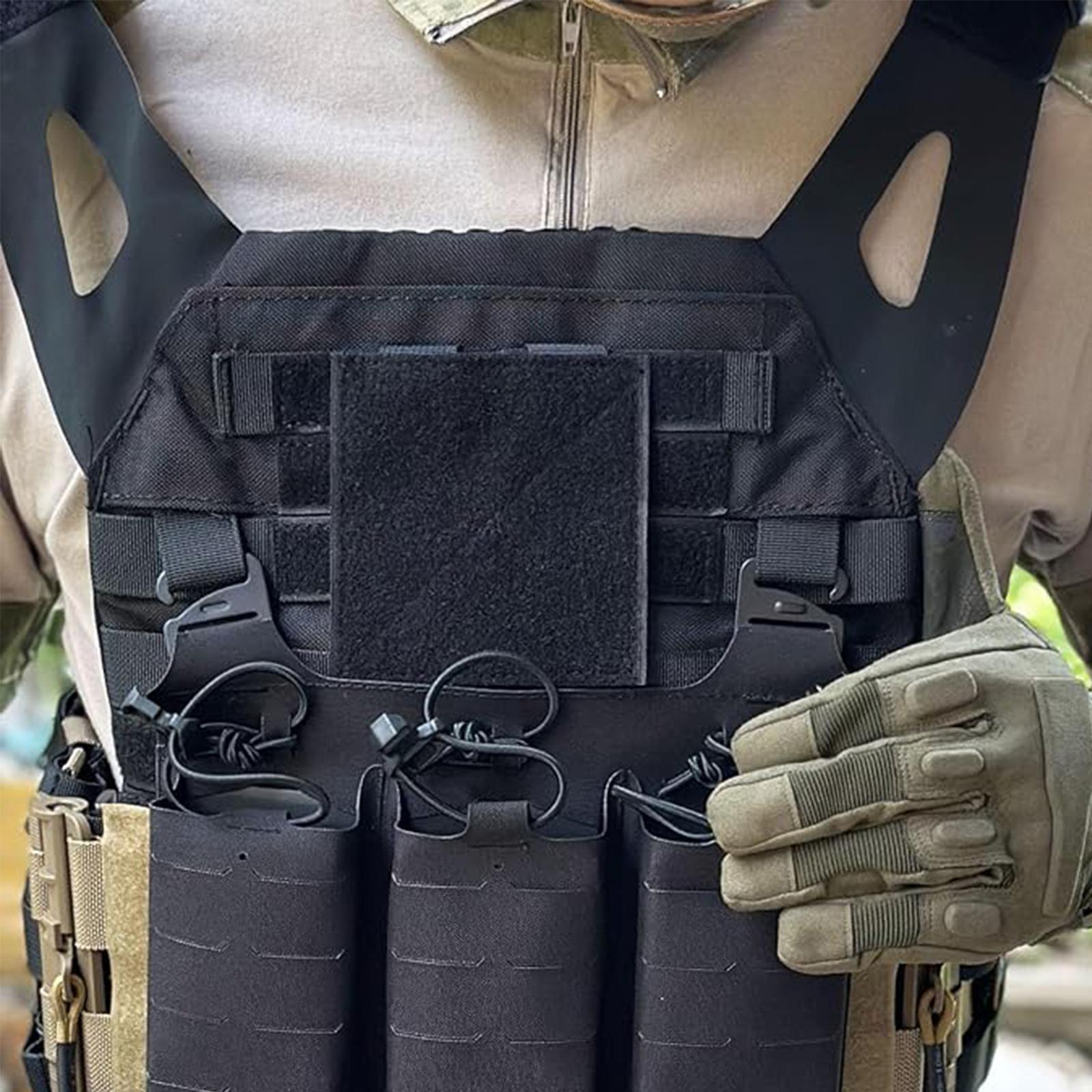 2 PCSinchMolle Tactical Bag Patch Panel Accessory, Hook and Loop Patch Display Board, Molle Compatible Panel for Badges, Insignia, and Tactical Patches, 4"x4"inch/10x10cm