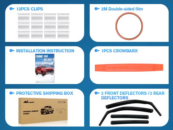 Nilight in Channel Rain Guards for Honda Pilot 2016-2022 Sport/EX-L/Special Edition/Trail Sport, Honda Passport 2019 2020 2021 2022 2023 Original Window Deflectors, Vent Window Visors-4PCS Car Cover Black Vehicle Automotive Replacement dealsforyoudays