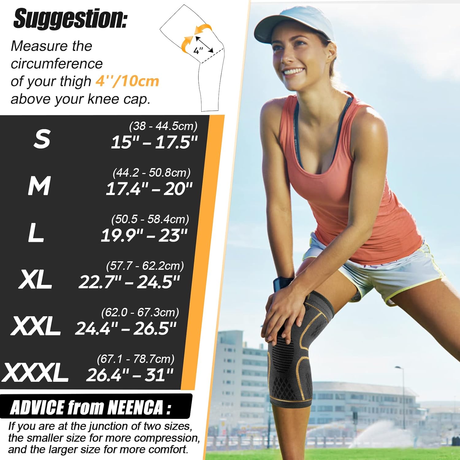 Sports Knee Sleeve for Runner, Workout, Gym, Basketball, Volleyball, Hiking Spicy Dill knee pain Breathable Sponge Knee Pads football accessories Athletic Activewear Compression Leg Knee brace Patellar Belt Patellabands