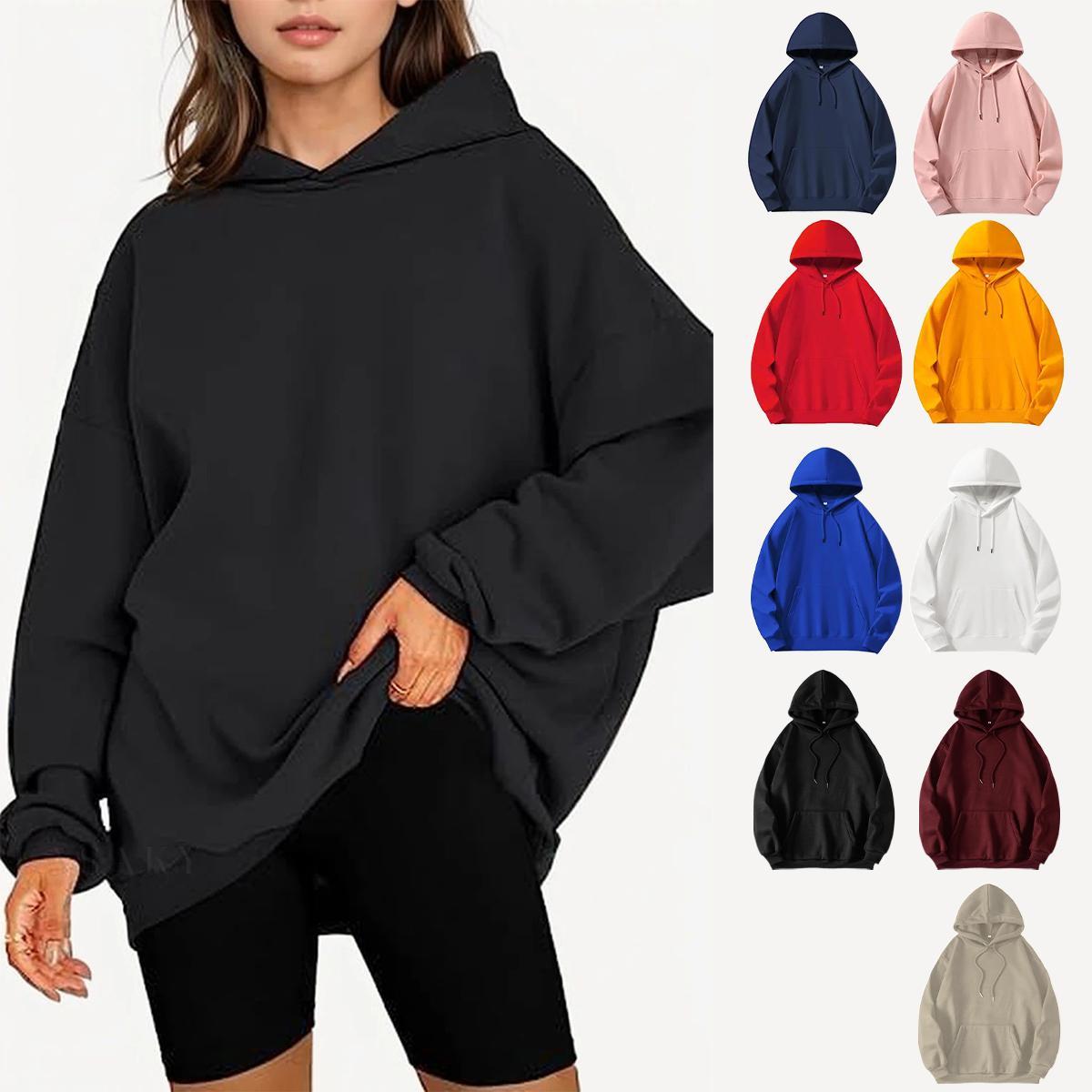 Holafish Oversized Hoodies Womens Solid Basic Sweatshirts Hooded Pullover 2025 Fashion Fall Clothes Trendy Outfits Winter Sweater Unisex Holafish Oversized Hoodies Womens Solid Basic Sweatshirts Hooded Pullover 2025 Fashion Fall Clothes Trendy Outfits Winter Sweater Unisex