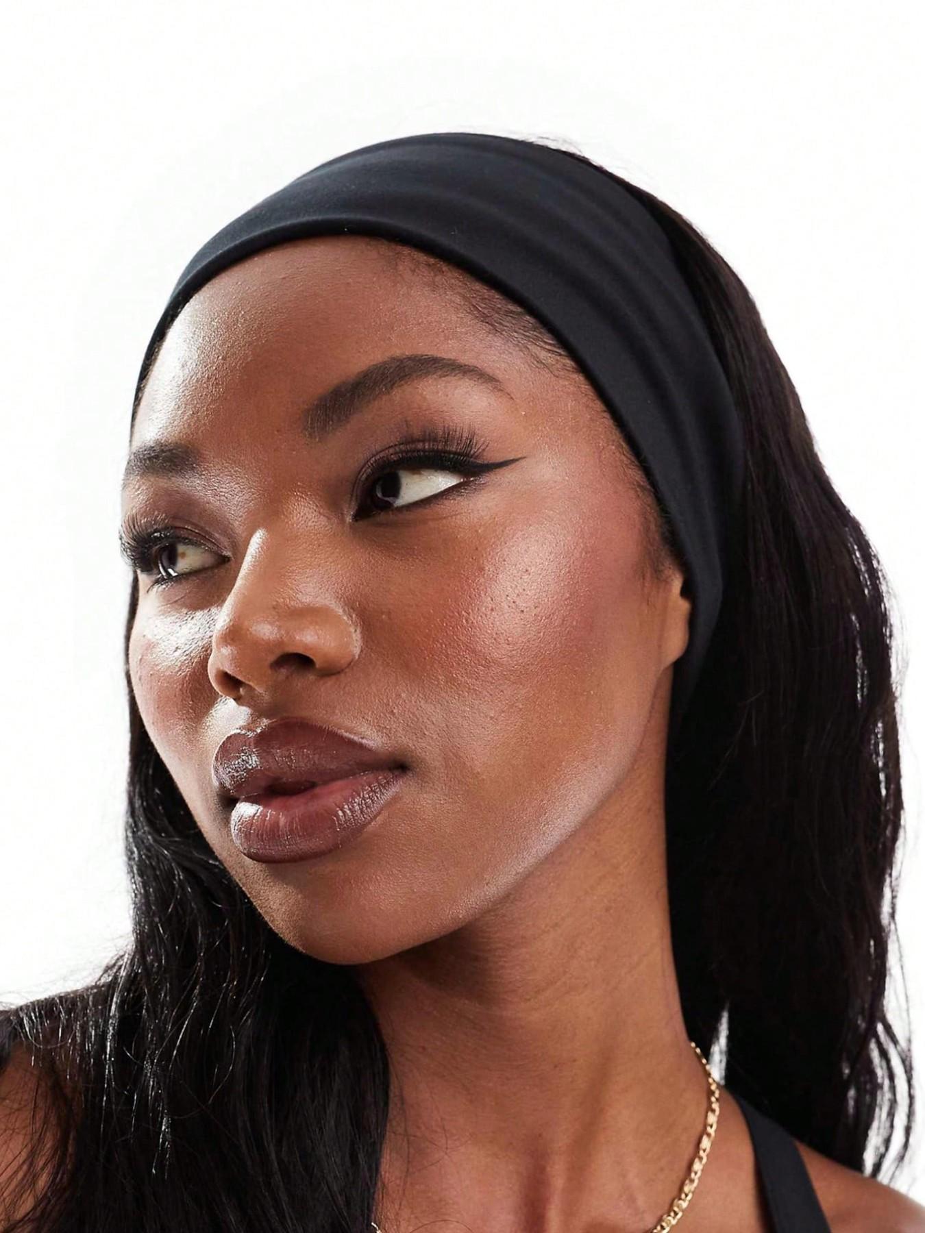 1pc Solid Fuchsia Pink Sports Yoga Headband, Moisture Wicking Elastic Workout Headband For Men & Women, Running, Fitness Women Bandanas Winter Hair Accessories Fashion Scarf Women Hair Band