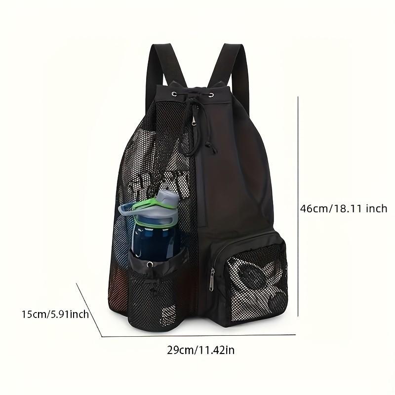 Mesh Drawstring Backpack, Beach Bag Swimwear, Gym and Workout Cinch Pack, Versatile Sports and Travel Essentials