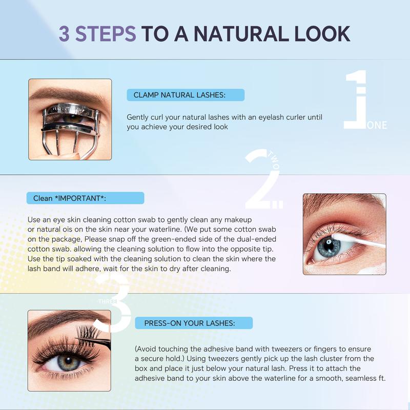 Maxfull Glueless Lashes Bendable Invisible Band Super Strong Hold Lash Clusters Kit 10-18mm DIY Self Adhesive All‑Day Hold Eyelashes Extensions Kit D Curl Anime&Natural Dual Style Fluffy Wispy Pre-Glued Eyelash Beginner-Friendly Press‑On & Easy Remove Maxfull Glueless Lashes Bendable Invisible Band Super Strong Hold Lash Clusters Kit 10-18mm DIY Self Adhesive All‑Day Hold Eyelashes Extensions Kit D Curl Anime&Natural Dual Style Fluffy Wispy Pre-Glued Eyelash Beginner-Friendly Press‑On & Easy Remove