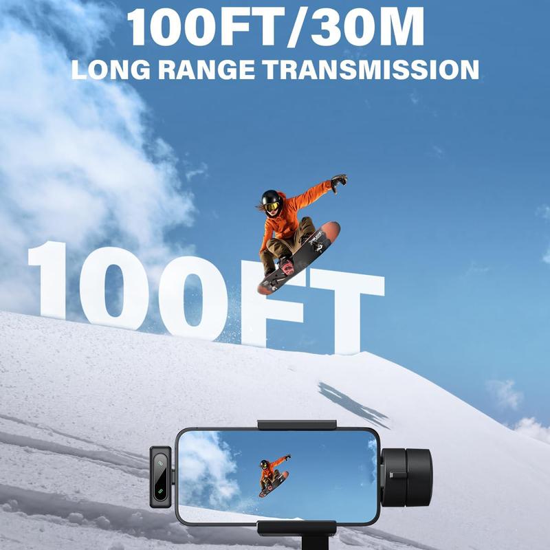 Mini Pro Wireless Lavalier Microphone for iPhone, iPad, Android, Usb Streaming Mic | Intelligent Noise Cancelling, Magnetic Rotating Clip, Long Battery Life | Ideal for Video Recording, Vlogging, Teaching, Interviews, Podcasts |