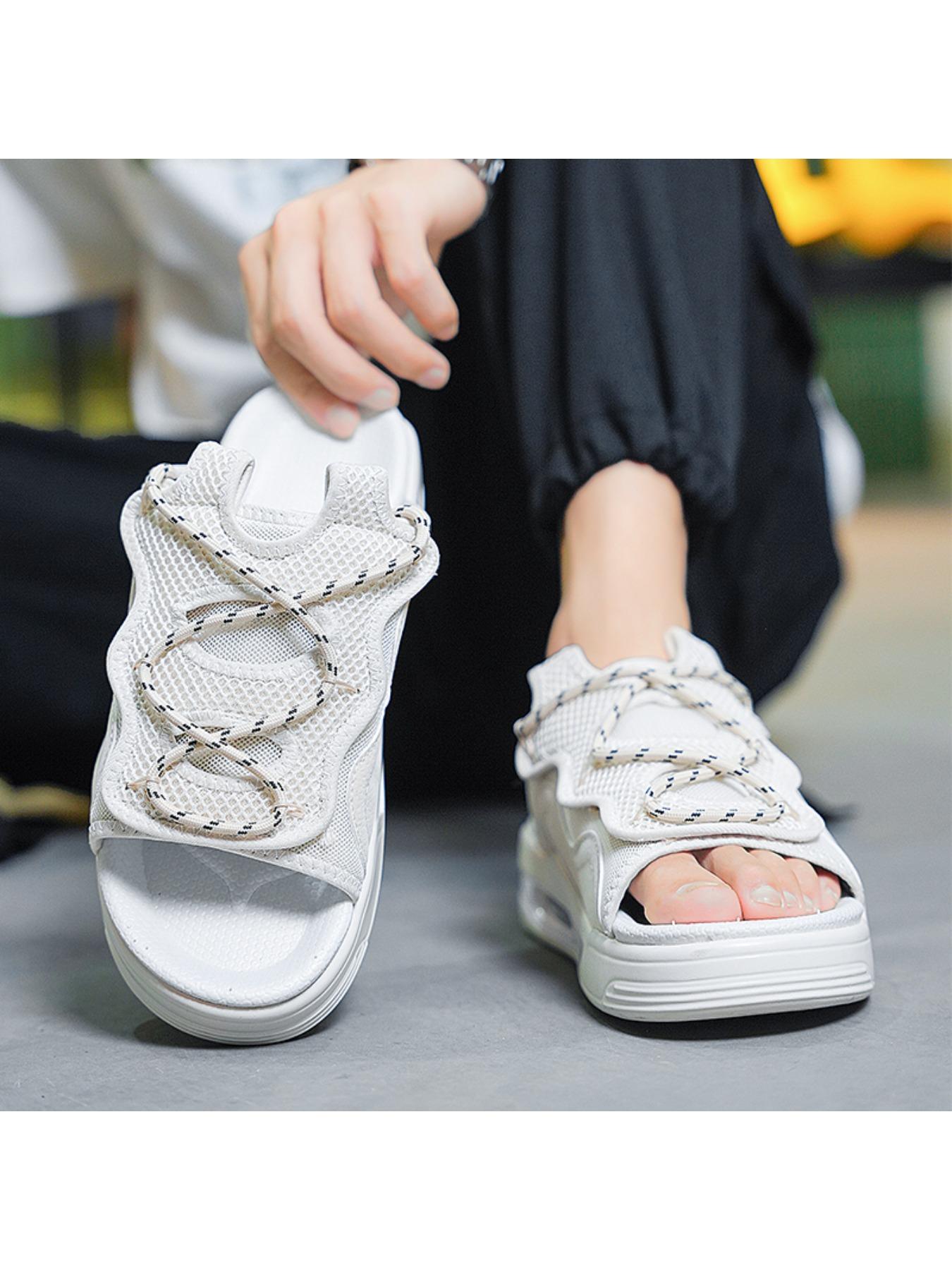 Summer thickened sandwich bottom slippers, fabric breathable sandals, fashion slippers men 's slippers