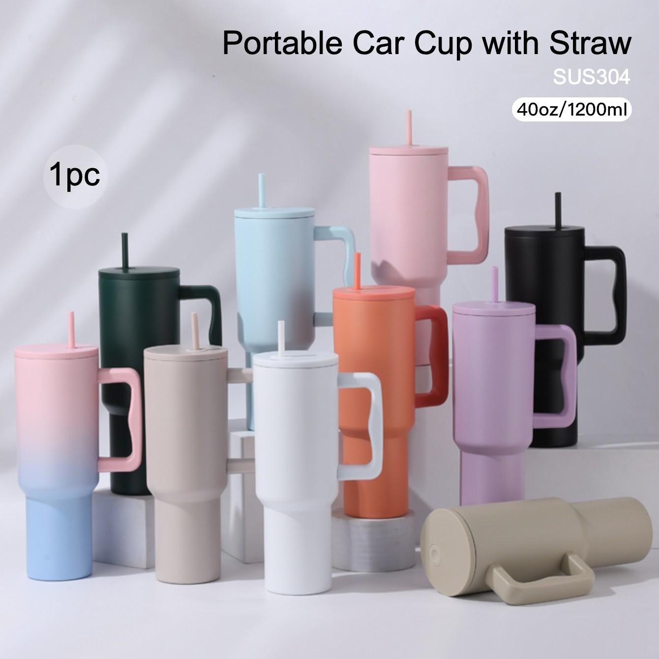 Portable Stainless Steel Insulated Cup 40oz, Reusable Water Bottle, Durable Leak-Proof Design, Ideal for Outdoor Activities