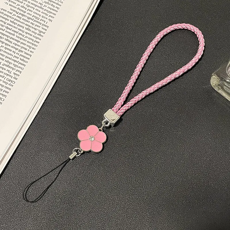 Stylish Cellphone Accessory Flower Wrist Strap - Free, Random Color (Pink/Black/White) for Cellphones, Handheld Devices, Casing