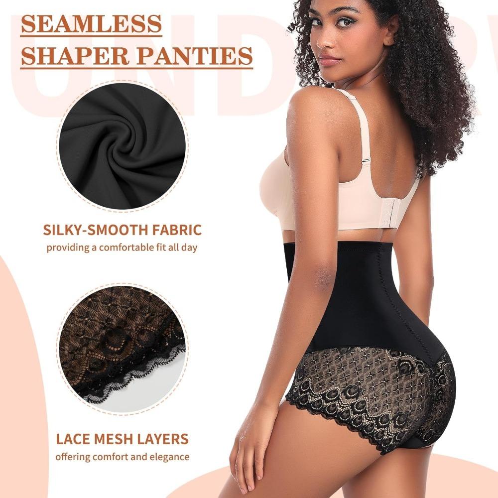 Women Tummy Control Shapewear Panties High Waist Body Shaper Underwear Lace Shaping Girdle Briefs