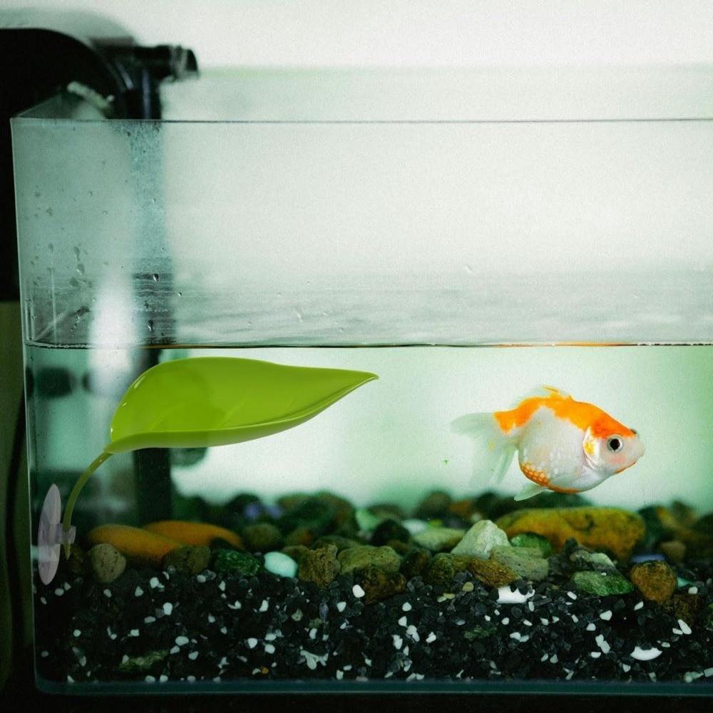 2pcs Tree Frog Tank Leaf Decorations, Leaf Shape Basking Platform with Suction Cups, Leopard Gecko Tank Accessories, African Dwarf Frog