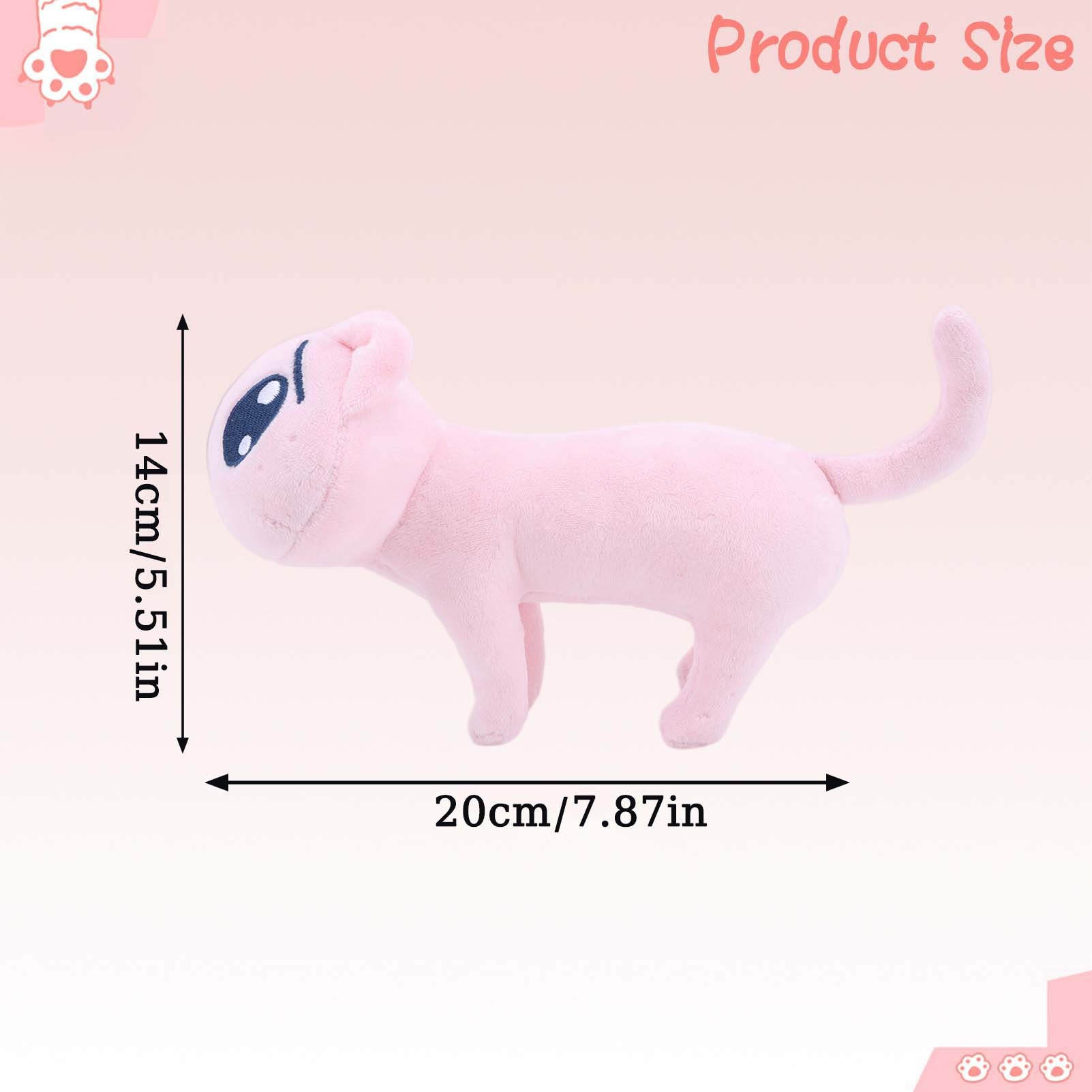Needy Girl Overdose Cat Nidigga Pien Plush Toy, Exact P-Chan Stuffed Animal from Game, Soft Plushie for Game Fans & Otaku, Cozy Desk Decor & Sleep Companion, Must-Have Cute Collectible Gift for Gaming Enthusiasts