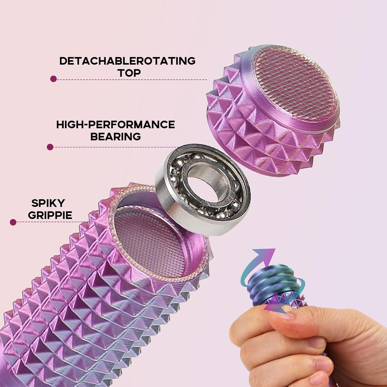 Little Ouchies Pain Fidget Toy, Rotatable Spiky Sensory Fidget for Anxiety Relief, 3D Printed Grippie Keychain for Focus & Stress Relief