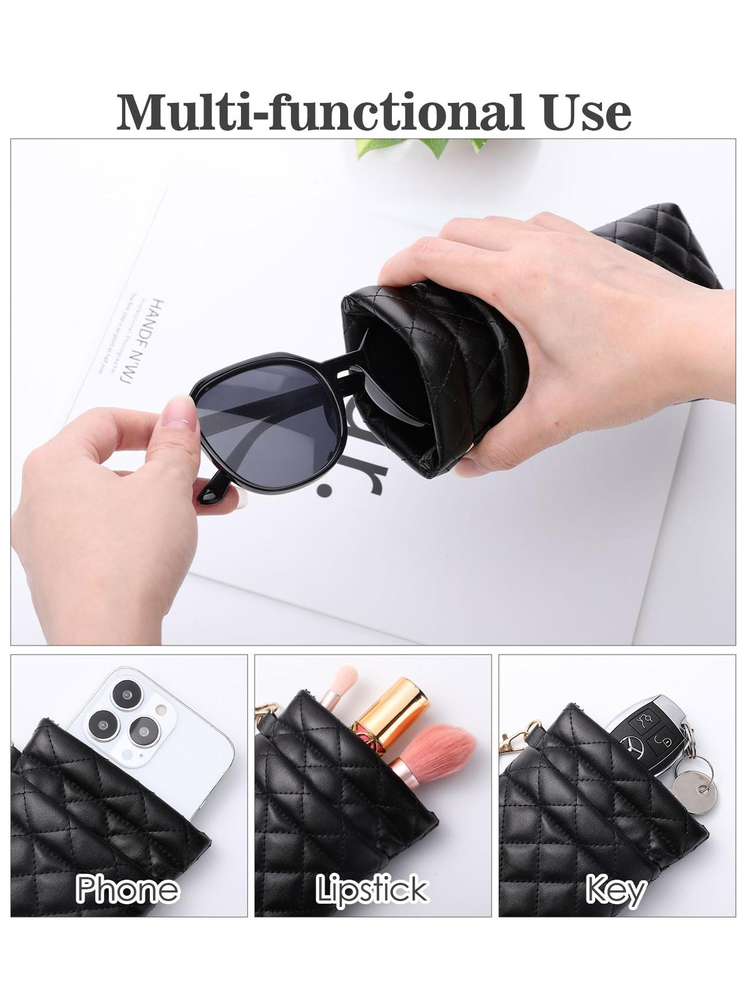 Latest Fashion Makeup Storage Bag, Handheld Cosmetic Pouch, Makeup Organizer Pouch, Soft Material Lightweight Glasses Case, Unisex Eyewear Accessories for Everyday Use, Christmas Gift, Valentine's Day Gift, Ideal Gift