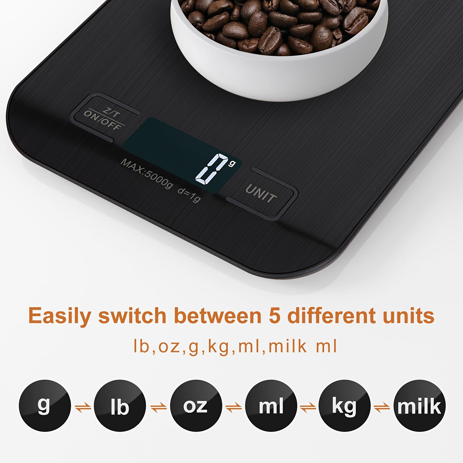 High Precision Digital Kitchen Scale, USB Charging/battery Powered, LCD Display, Stainless Steel, Waterproof, Accurate Food Weighing, Digital Weight Scale, Kitchen Gadgets